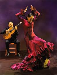 Baile Flamenco: Pintura Acrílica 40x50 cm