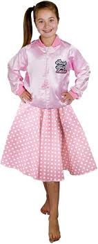 Disfraz Rock and Roll Femenino con Falda de Lunares