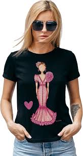 Camiseta Entallada de Manga Corta para Mujer