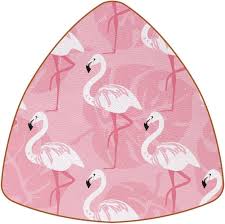Posavasos Triangulares Rosa con Flamencos Tropicales