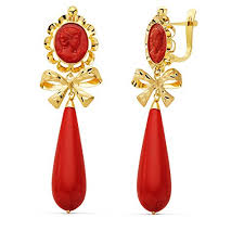 Pendientes Cubanos Samara Coral 18K 62mm