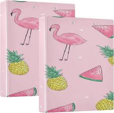 Carpetas Archivadoras de 3 Anillos con Diseño de Flamencos