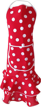 Delantal Flamenco Rojo y Blanco para Mujer