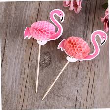 Decoración de Pastel Flamenco Hawaiano - 10 Piezas