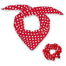 Conjunto SoulCats®: Bandana y Pañuelo Rojo con Lunares