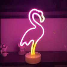 Flamingo - Lámpara Neón LED Rosa con Base USB