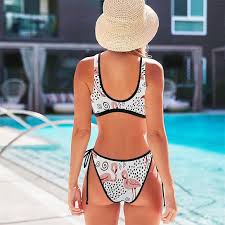 Bikini Flamenco Pájaro Blanco para Mujer