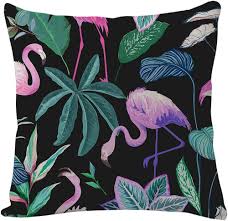 Cojines Flamencos Negro y Morado para Sofá y Cama