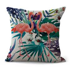 Cojines Flamenco Azul y Blanco de Lino Suave