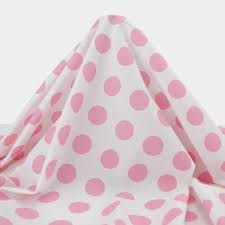 Tejido Popelín con Lunares Rosa para Trajes de Flamenca