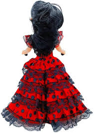 Conjunto Flamenco para Muñeca Clásica 42 cm - Artesanía Andaluza