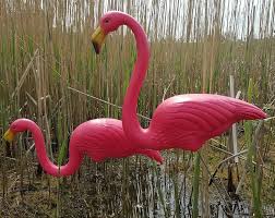 Par de Flamencos Rosas para Jardín - 77 cm