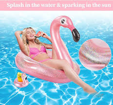 Flotador Inflable Flamenco con Lentejuelas Olycism